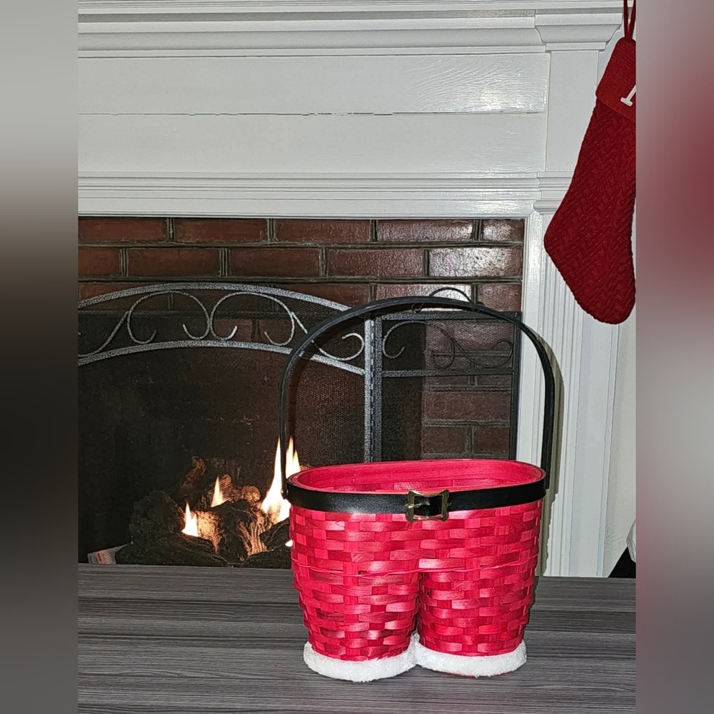 Santa Christmas Wine Candy Basket